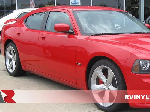 Vista 9 de Rvinyl Moldura de ventana de poste de pilar compatible con Dodge Charger 2006-2010 - aluminio (negro cepillado)