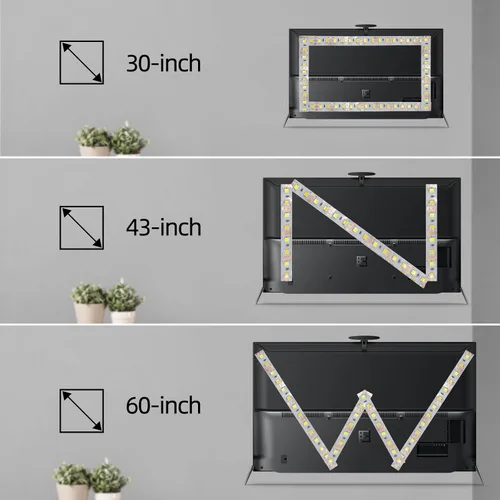 Vista 7 de Tira de luces LED USB de 5 V, tira de luces LED flexibles de 3.28 pies con autoadhesiva, tiras de luz regulables 2800K-6500K para impresora 3D