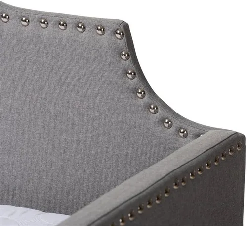 Vista 8 de BOWERY HILL Sofá cama doble tapizado moderno y contemporáneo con cama nido en gris