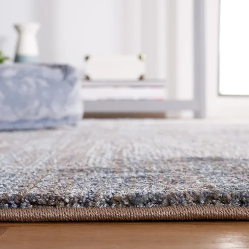Vista 5 de SAFAVIEH Lasa Collection - Alfombra para pasillo, 2 pies 3 pulgadas x 8 pies, color azul y gris, diseño de flecos sólidos, no desprende pelusa