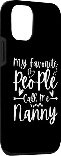 Vista 3 de Funda divertida para el día de la madre para iPhone 15 My Favorite People Call Me Nanny Heart