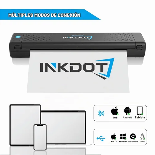 Vista 6 de Emalla INKDOT - Impresora de plantillas de tatuaje, impresora térmica Bluetooth 203DPI de alta resolución, máquina de tatuaje de transferencia