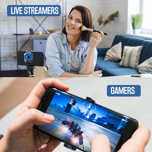 Vista 7 de TRILINK Enfriador de teléfono para juegos, ventilador de refrigeración universal para teléfono con dos modos de enfriamiento, funda de radiador