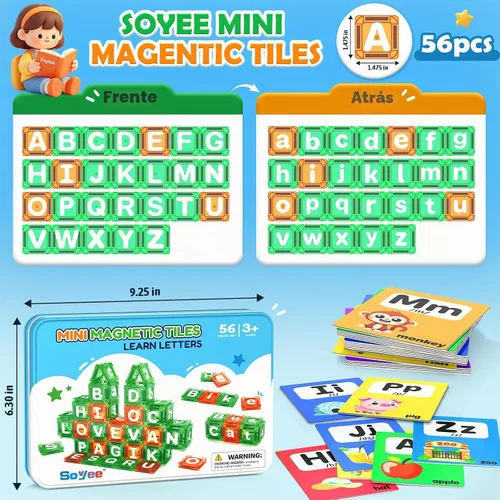 Vista 2 de Bloques magnéticos para aprender letras para niños de 3 a 12 años