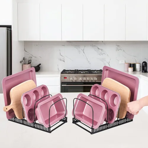 Vista 5 de Toplife Organizador de Utensilios de Repostería 10+ para Utensilios de Repostería de Cocina, Utensilios de Cocina, Vajilla, Tablas de Cortar, Negro