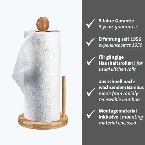 Vista 2 de Westmark Soporte para rollo de papel – soporte estable para rollos de cocina, dispensador de pie con ayuda para rasgar para todos los rollos