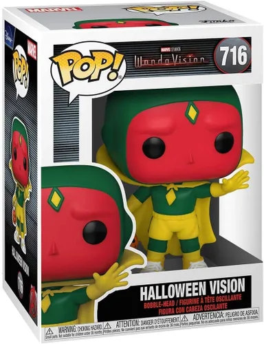 Vista 4 de Vision Halloween Pop #716 Pop TV: Figura de vinilo Wanda Vision (con protector EcoTek para proteger la caja de exhibición)