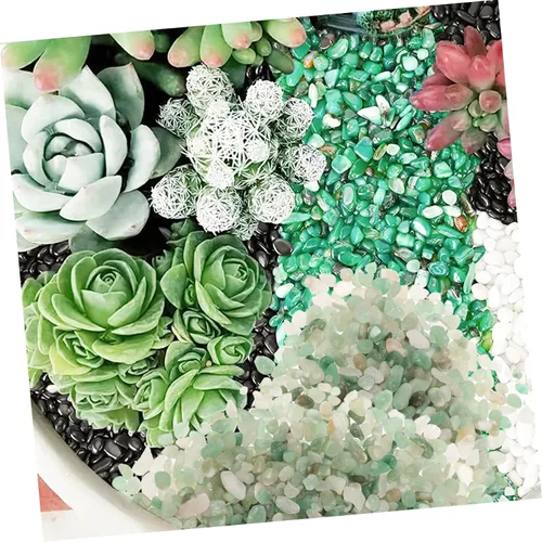 Vista 8 de Yardwe 6 paquetes de almohadas suculentas para decoración de piedras, relleno de pecera, piedras para paisajismo, jarrón, acuario, guijarros