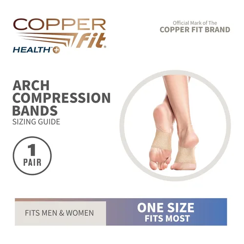 Vista 2 de Copper Fit Bandas de compresión de arco unisex Health, beige