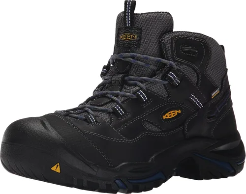 Vista 2 de KEEN Utility Botas de trabajo impermeables Braddock de punta media suave para hombre marrón/verde oliva leonado (Cascade Brown/Tawny Olive)