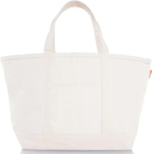 Vista 33 de CB STATION Bolso grande clásico – Bolsa de lona para mujer – Diseño multicolor, perfecta para viajes y compras En blanco: azul bebé