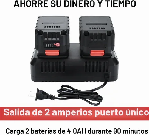 Vista 6 de Base de Carga Rápida de Doble Puerto de 21 V, Cargador Dual Rápido Compatible con Batería de Iones de Litio de 21 V de SHINTYOOL