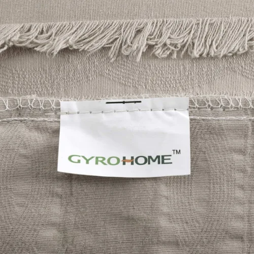 Vista 4 de GYROHOME Paquete de 2 fundas de almohada de algodón y lino, fundas de cojín decorativas, diseño de borlas, fundas de cojín modernas con flecos