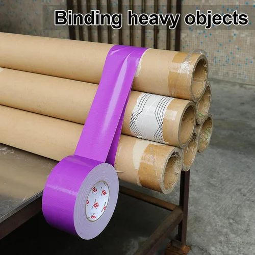Vista 7 de Cinta adhesiva morada de 3 pulgadas impermeable, resistente, 3 pulgadas x 60 yardas, cinta adhesiva de grado industrial de 9 milésimas de pulgada