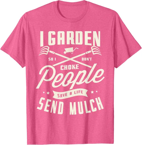 Vista 25 de I garden so I don't choke People save Life spend mulch T-Shirt, Negro