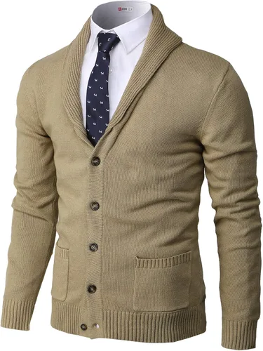 Vista 13 de H2H - Suéter casual para hombre, con ajuste cómodo, cuello esmoquin, de tela suave Cmocal050-negro