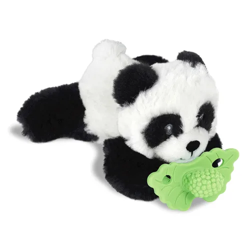 Vista 20 de RaZbaby Oso RaZbuddy con chupete de alivio de dentición RaZberry – Alivio para encías adoloridas con textura inspirada en la naturaleza, mordedor
