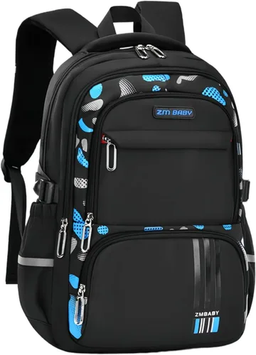 Vista 11 de Bansusu Mochila escolar para niños, de camuflaje, mochila escolar para niños, Estilo B - Azul, Mochilas Daypack