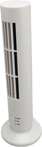 Vista 6 de SUNGOOYUE Cooling Tower Fan, Bladeless, Safe Design with Unique Tower Shape for Home, Bedroom, USB ABS Table Fan, 2 Speeds for Decoration or White