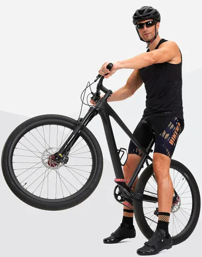 Vista 6 de Bikewa Pantalones cortos de ciclismo para hombre, acolchados en 4D, para ciclismo, ciclismo en carretera, con bolsillos con cremallera