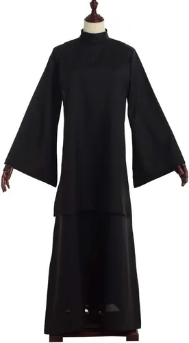 Vista 5 de BPURB Disfraz de monja para mujer para fiesta de Halloween Negro