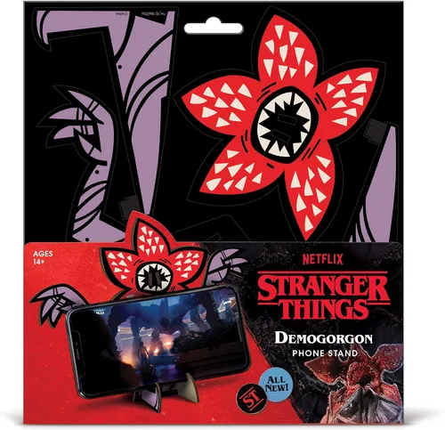 Vista 6 de Stranger Things Demogorgon - Soporte de teléfono de madera ligero para escritorio o mesa, soporte de visión manos libres para teléfonos inteligentes