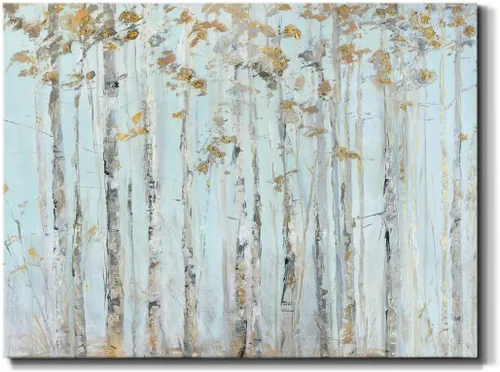 Vista 13 de Renditions Gallery Arte de pared de bosque otoñal, decoración de lienzo premium envuelto en galería, listo para colgar, 12L x 8A, impresión hecha