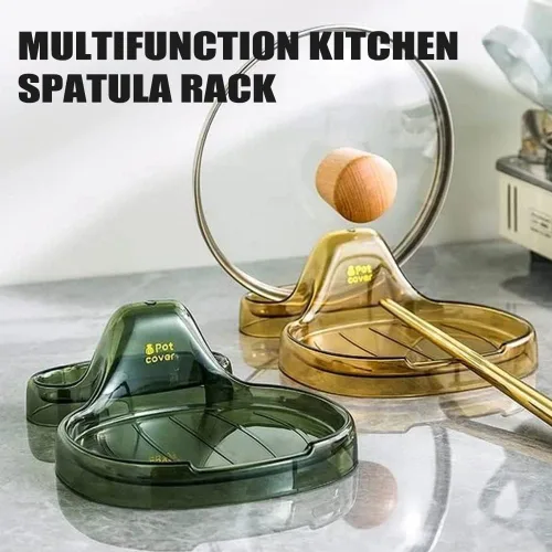 Vista 3 de Espátula de cocina multifunción, soporte para espátula de cocina multifuncional, soporte para cucharas con soporte para tapa, espátula de cocina