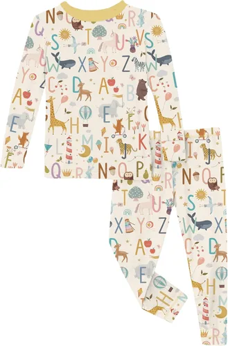 Vista 26 de KicKee Pants Conjunto de pijama de manga larga con estampado de piezas