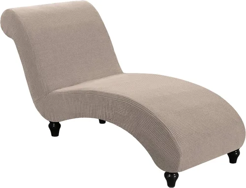 Vista 29 de FantasDecor Funda Elástica para Chaise Lounge Funda de Silla con Patrón de Celosía con Reposabrazos para Sala de Estar Dormitorio Doble Brazo Tela