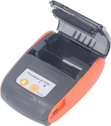 Vista 4 de YWBL-WH Impresora térmica de recibos POS Bluetooth Mini impresora de billetes de 2.283 in compatible con Android, iOS, máquina de impresión