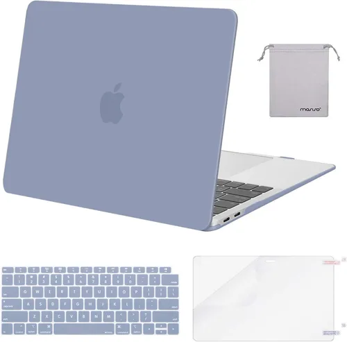 Vista 10 de MOSISO - Funda rígida y de plástico compatible con MacBook Air de 13 pulgadas versión 2022, 2021-2018, A2337 M1 A2179 A1932; con cubierta