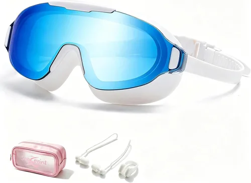 Vista 18 de Gafas de natación, gran angular antivaho y a prueba de fugas UV, gafas de natación de moda para hombres y mujeres