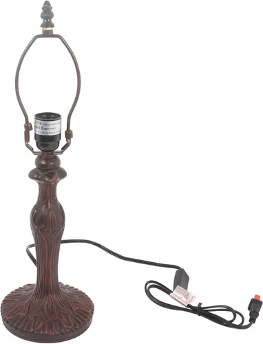Vista 10 de Bieye B10718 - Base de lámpara de mesa color marrón antiguo con enchufe de luz E26, 4" de ancho x 14.5" de alto