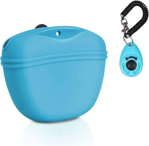 Vista 13 de Kit de Entrenamiento con Clicker para Perros Left&Right, Bolsa de Golosinas de Silicona para Entrenamiento de Perros y Clickers para Perros, Bolsa