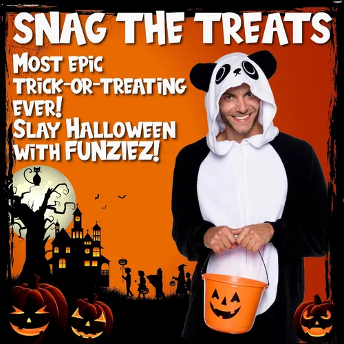 Vista 2 de Slim Fit Adult Onesie - Animal Halloween Costume - Plush Fruit One Piece Cosplay Suit for Women and Men by FUNZIEZ!