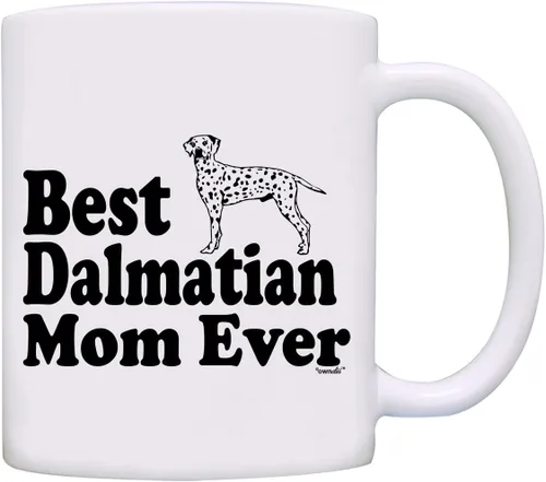 Vista 5 de Taza Best Dalmatian Mom Ever Taza de café-0090-Negro