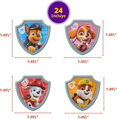 Vista 4 de DecoPac Paw Patrol Reporting For Duty Anillos, Decoraciones de cupcakes con Chase, Marshall, Skye y Rubble - Paquete de 24
