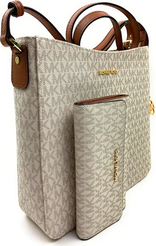 Vista 5 de Michael Kors - Bolso bandolera de piel con cadena de tamaño mediano Rosa talla única