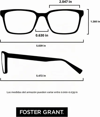 Vista 7 de Foster Grant Gafas de lectura Leo Square para hombre