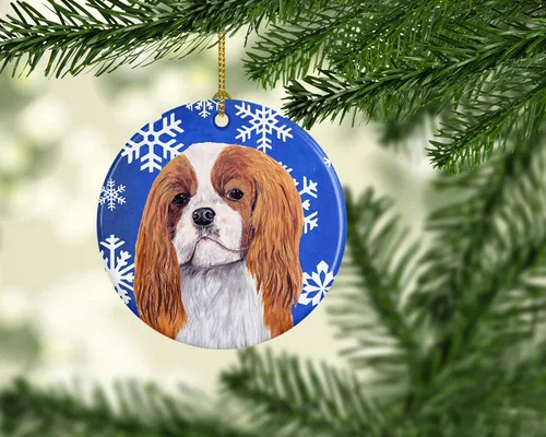 Vista 145 de Caroline's Treasures Cavalier Spaniel - Adorno de cerámica para colgar en el árbol de Navidad, para el hogar, Navidad, fiestas, regalo, 3 pulgadas
