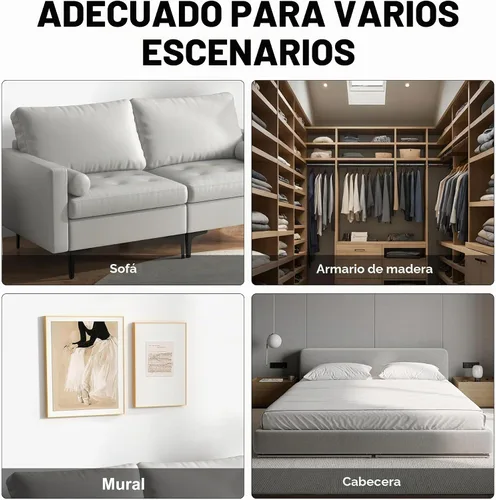 Vista 7 de 4 piezas de sofá seccional universal entrelazado, conectores de sofá seccionales, soporte de conector de sofá