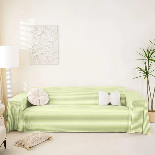Vista 30 de Erosebridal Funda de sofá de lunares de 71 x 91 pulgadas, funda de sofá con lunares geométricos, funda de sofá moderna de estilo rústico con Blanco