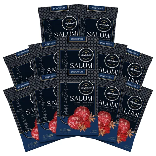 Vista 9 de Aufschnitt Meats Kosher Salumi - Salchicha en rodajas, carne de embutidos - Carne fermentada fina - 2 onzas, original, paquete de 12