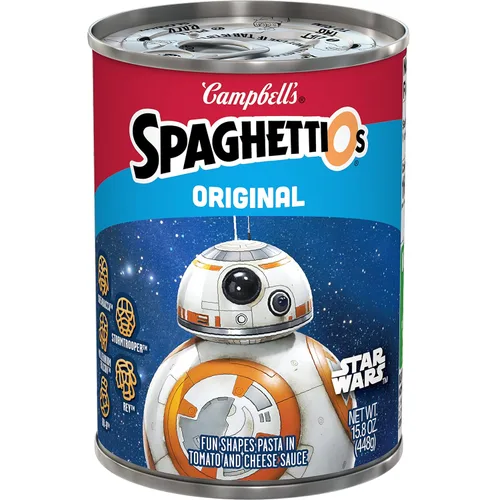 Vista 19 de SpaghettiOs Pasta enlatada con albóndigas A to Z's, lata de 15.6 onzas