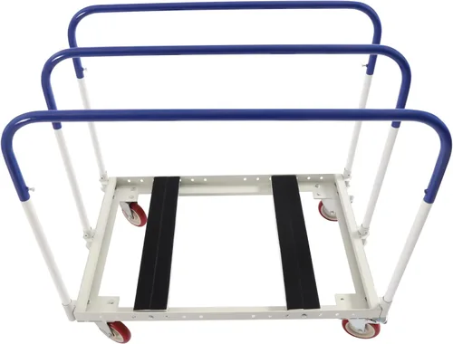 Vista 6 de Carro de hoja de yeso de 1000 libras y plataforma de pared para paneles de pared, carro de plataforma de acero resistente con 4 ruedas giratorias