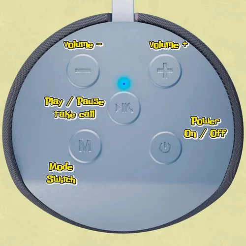 Vista 3 de iJoy Disney Lilo and Stitch - Altavoz inalámbrico Bluetooth a prueba de salpicaduras recargable con 3 horas de reproducción/ranura SD/radio FM