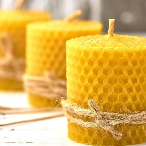 Vista 6 de PXBBZDQ Bobina de cera de abejas 100% orgánico con revestimiento de cera de abejas natural para hacer velas, velas DIY (200 pies, 0.039 in)