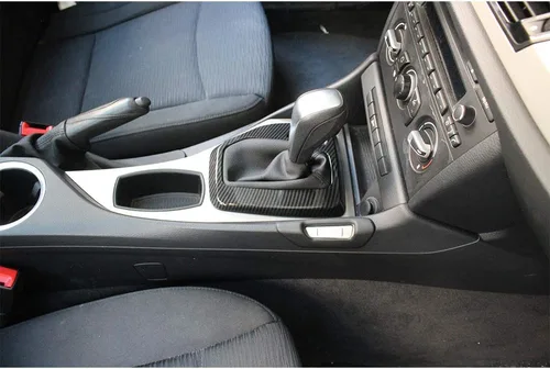 Vista 3 de YIWANG - Pegatinas de fibra de carbono para marco de cambio de marchas de coche para BMW X1 E84 2011-2015