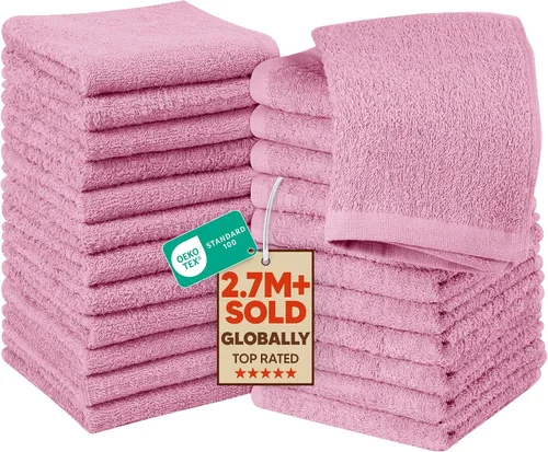 Vista 48 de Utopia Towels Juego de 12 paños de algodón – 100% algodón hilado en anillo, paños de franela de alta calidad, altamente absorbentes y suaves al